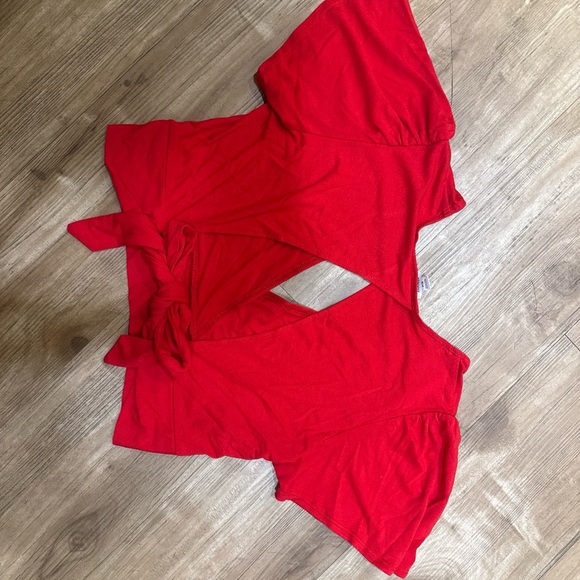 Garage Red Crop Top - Picture 2 of 2